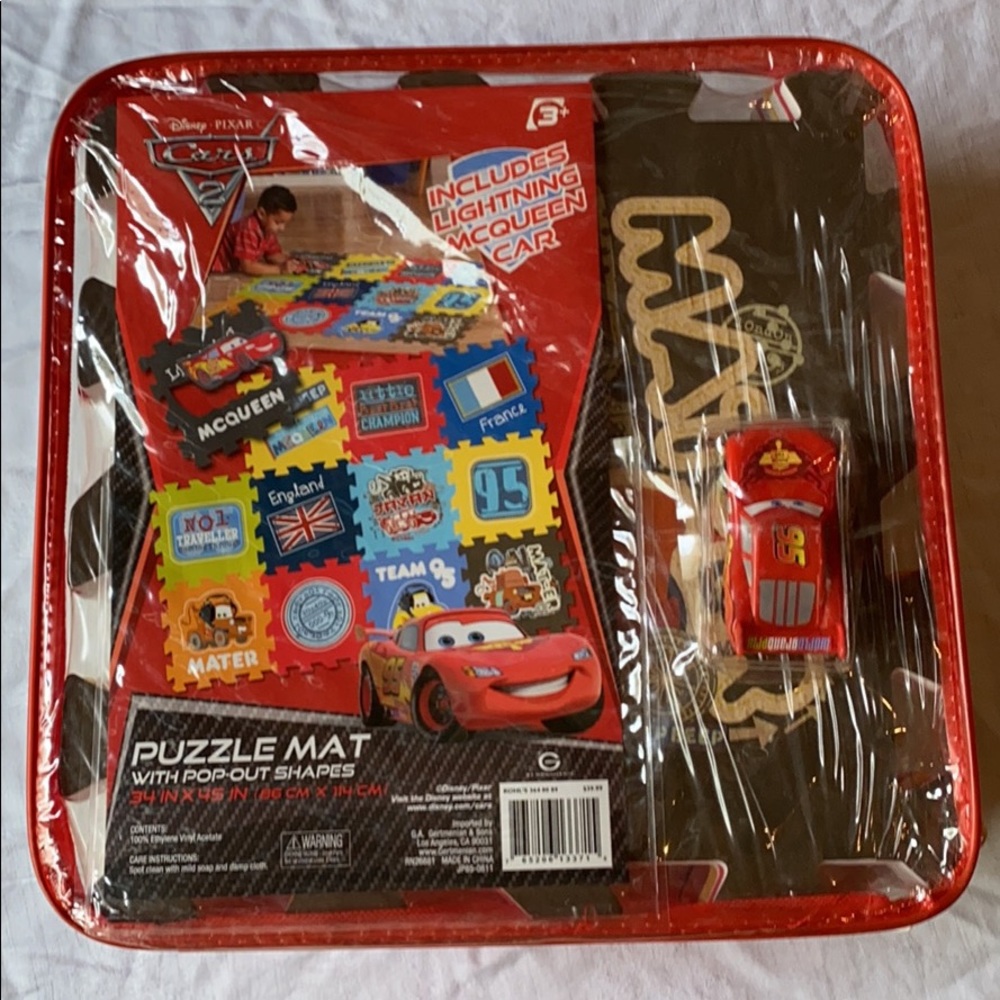 Lightning McQueen floor mat with toy brand new